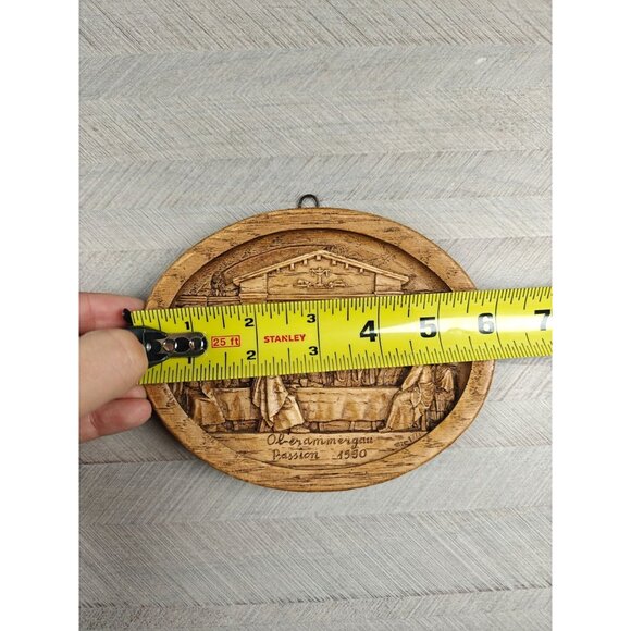 Oberammergau Passion 1990 Carved Wooden Wall Plaque With Last Supper Scene - Picture 6 of 6